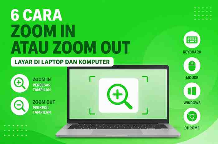 6 Cara Zoom In atau Zoom Out Layar di Laptop dan Komputer