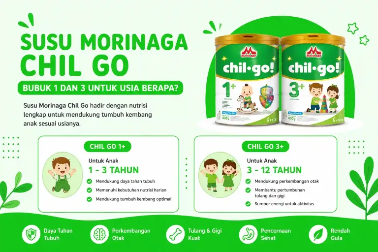 Susu Morinaga Chil Go Bubuk 1 dan 3 Untuk Usia Berapa